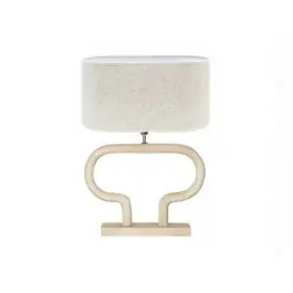 Lámpara de Sobremesa 40 cm con Base de Madera Natural DEMETER 50-147