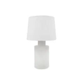 Lámpara de Sobremesa 50 cm Vidrio Aguas Blancas y Pantalla Estuco URANO 57-800