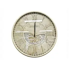 Reloj de Pared 102 cm Estilo Hojalata Gris ANTIQUES 43-1001