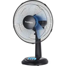 Ventilador sobremesa BASTILIPO 30cm 40W 5 aspas negro 0401 - Climatización