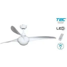 Ventilador Techo BASTILIPO Capri Blanco LED 3 Palas 132cm 7852 - Climatización