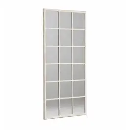 Espejo Blanco Rozado 90x180 cm de Madera de Abeto con Colocación Dual 615027 - Decoración
