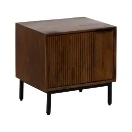 Mesita de Dormitorio en Madera de Mango y Hierro 50 cm 612714 - Muebles