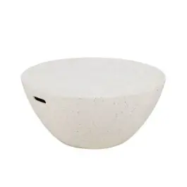 Mesa de Centro Blanca de Fibra de Magnesio 90 cm 613543 - Muebles