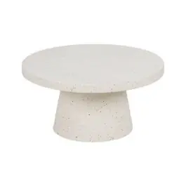 Mesa de Centro Blanca de Fibra de Magnesio 80 cm 613547 - Muebles