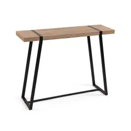 Consola Rectangular en MDF y Metal Negro 20880180 - Muebles