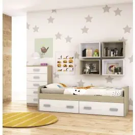 Dormitorio Juvenil con Cama Nido 2 Cajones Puccini-Andersen DONALD+ 9