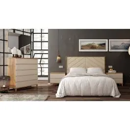 Dormitorio de matrimonio Nogal-Perla GHIO 26
