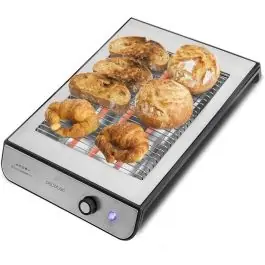 Tostador Plano Cecotec Turbo EasyToast Inox 08004 - Pequeños Electrodomésticos