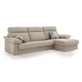 Sofá Cama Italiano con Chaise Longue y Arcón IRATI - Sofás