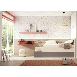 Dormitorio Juvenil con Cajones Apilables y Escritorio ADAPT 39 - Estancias