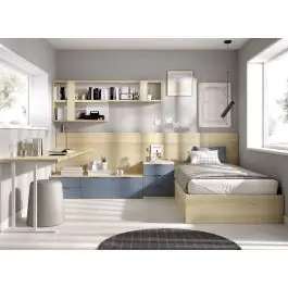 Dormitorio Juvenil con Canapé y Mesa de Estudio MUNDO JOVEN C505 - Estancias