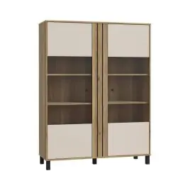 Vitrina de Salón en Roble y Sand con 2 Puertas KILLARNEY KQLV622-M802