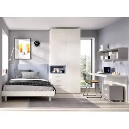 Dormitorio Juvenil con Cama Bañera y Armario MUNDO JOVEN C504 - Estancias