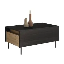 Mesa de Centro Elevable con 2 Cajones Melamina DRAWER PATA NAD ND5060 - Muebles