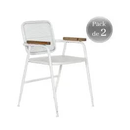 Silla de Comedor de Metal en Color Blanco MB-212463