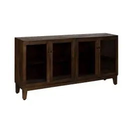 Aparador de Madera de Mango con Puertas de Cristal 612864 - Muebles