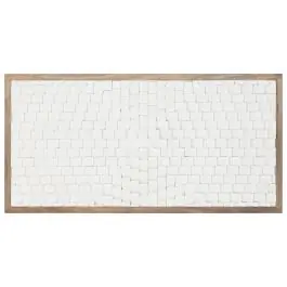Cabecero de Cama 3D en Blanco Madera de Mango MB-220980