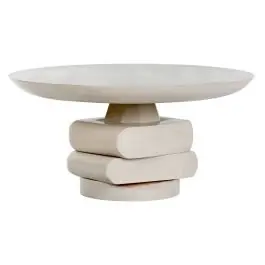 Mesa de Centro Escultórica Base Apilada de Madera MB-213348