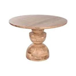 Mesa de Comedor Redonda en Madera Acacia MB-212658