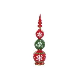 Figura LED Decorativa en Resina Roja con Estructura Metálica NV-220697