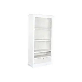 Estantería de Madera de Mango Blanco Envejecido con Cajón MB-219423