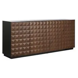 Buffet de Salón MDF Marrón con 4 Puertas y Relieve de Rombos MB-217312