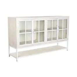 Buffet de Madera de Mango y Metal Blanco Decapé MB-205847