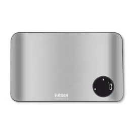 Balanza de Cocina Digital Acero Inoxidable 15 KG HAEGER KSDIG012A - Pequeños Electrodomésticos