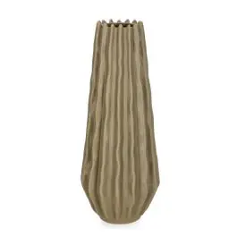Florero de Cerámica Alto Circular en Color Gris ELDAR 0503493 - Decoración
