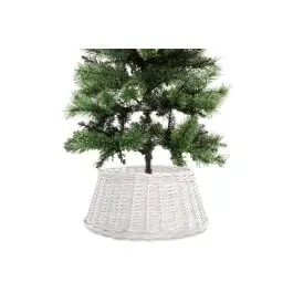 Base de Árbol de Navidad en Mimbre Blanco NV-198789