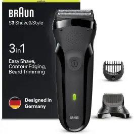 Afeitadora Eléctrica Series 3 300s Negra BRAUN 300SBLKBOX - Belleza y Salud