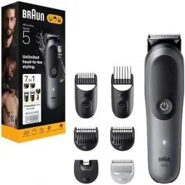 Cortapelos Multifunción Serie 5 7 en 1 120 min Autonomía BRAUN AIO5520 - Belleza y Salud