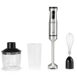 Batidora de Mano 1500W Acero Inox Turbo con Vaso Picador ORBEGOZO BT5015 - Pequeños Electrodomésticos