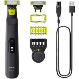 Barbero Recortador Philips OneBlade Pro Cara y Cuerpo Cuchilla 360 Peine-guía 12 longitudes QP6542/15