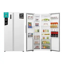 Frigorífico Side by Side Hisense Total No Frost Blanco Clase E RS3P538NEWE - Electrodomésticos