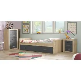 Dormitorio Juvenil Completo con Cama Nido LARA Ambiente 02 WEBLARAJU02 - Estancias