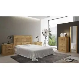 Composición de Dormitorio de Matrimonio en Melamina RAPID Mauvella-rayas WEBRAPID01