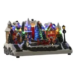 Decoración Navideña Ciudad con Luces LED de Resina NV-213915