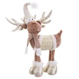 Decoración Navideña Figura de Ciervo en Poliéster 722834 - Navidad