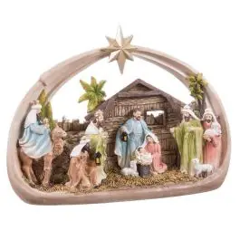 Portal Navideño en Resina Decorativa 35,8x8,5x26,6 cm 743855 - Navidad