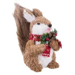Figura Decorativa de Navidad Ardilla en Hierba Foam 743404