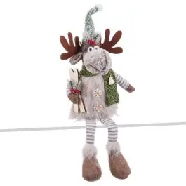 Figura Decorativa Navideña de Tejido RENO PIERNAS LARGAS 722150 - Navidad