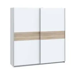 Armario de Dormitorio 200 cm 2 Puertas Correderas Blanco Roble Sonoma WNPS323E1-Q89