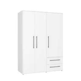Armario de 3 Puertas 2 Cajones Blanco Mate MKSS833-120