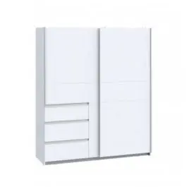 Armario de Dormitorio Blanco 2 Puertas 3 Cajones W2QS823E71-120
