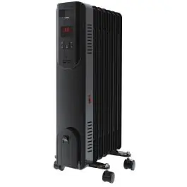 Radiador de Aceite 1500W Negro con Termostato HTW HTWRAD71500SH - Climatización