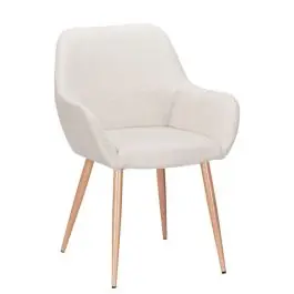 Silla de Comedor con Reposabrazos Tapizada en Tela ERIKA DC-3115