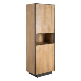 Mueble Auxiliar Estructura de Madera Natural de Mango con 2 Puertas 615822 - Muebles