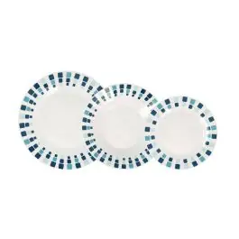 Vajilla de Porcelana Blanca 18 Piezas para 6 Personas SIMETRIC QUID - Menaje